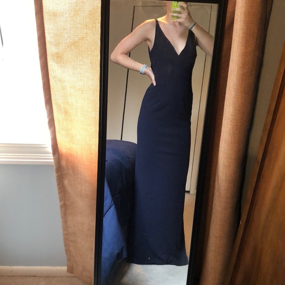 Lulus Melora Navy Blue Sleeveless Maxi 